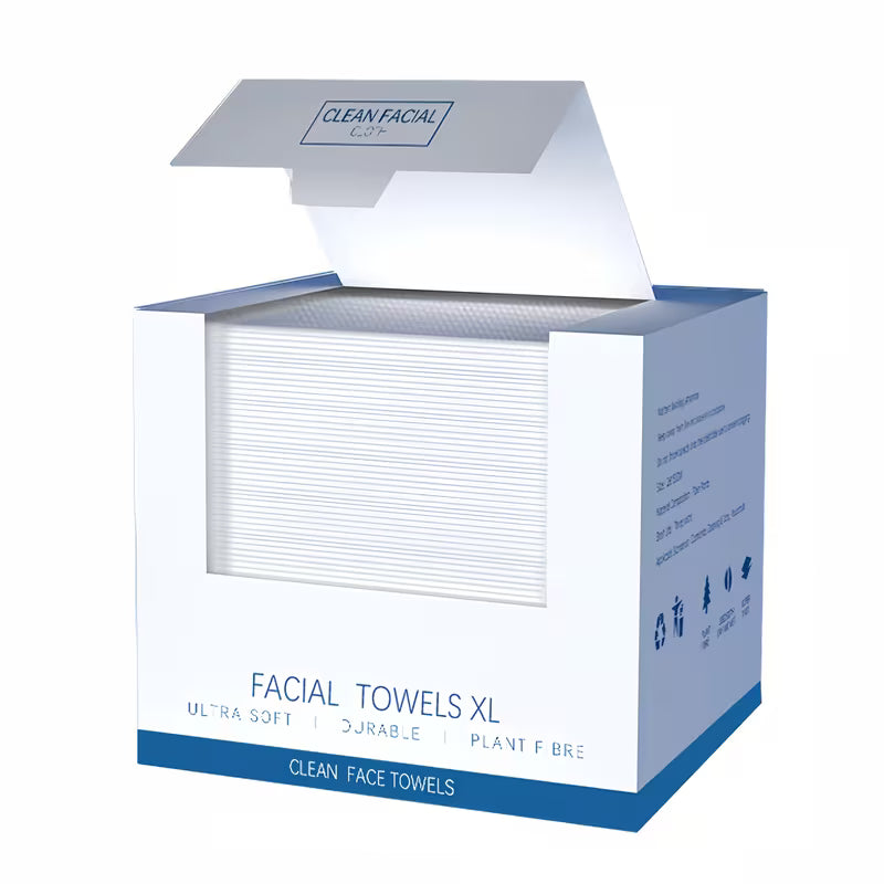 Extra Large Facial Towels for Daily Cleansing, Thick Disposable Wet and Dry Wipes, 40 Count per Box, 10.24 × 11.81 Inches, 1-Box, 3-Box